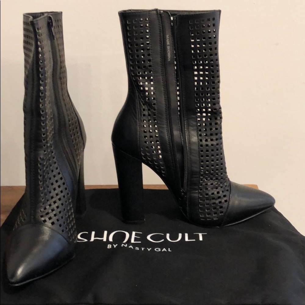 Nasty Gal Cage Boot in box